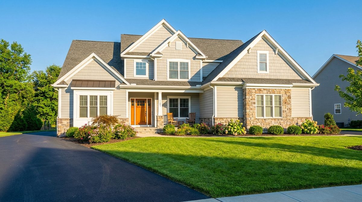 Single-family home with a sold-as-is sign at the curb, the type of property New Western Acquisitions contracts and assigns to investor-buyers in roughly 50 U.S. metros