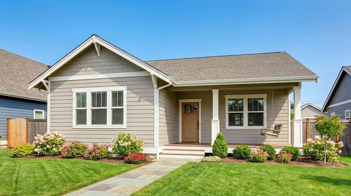 Bright, well-maintained single-family rental home with a green lawn in daylight representing a cash-flowing investment property in 2026