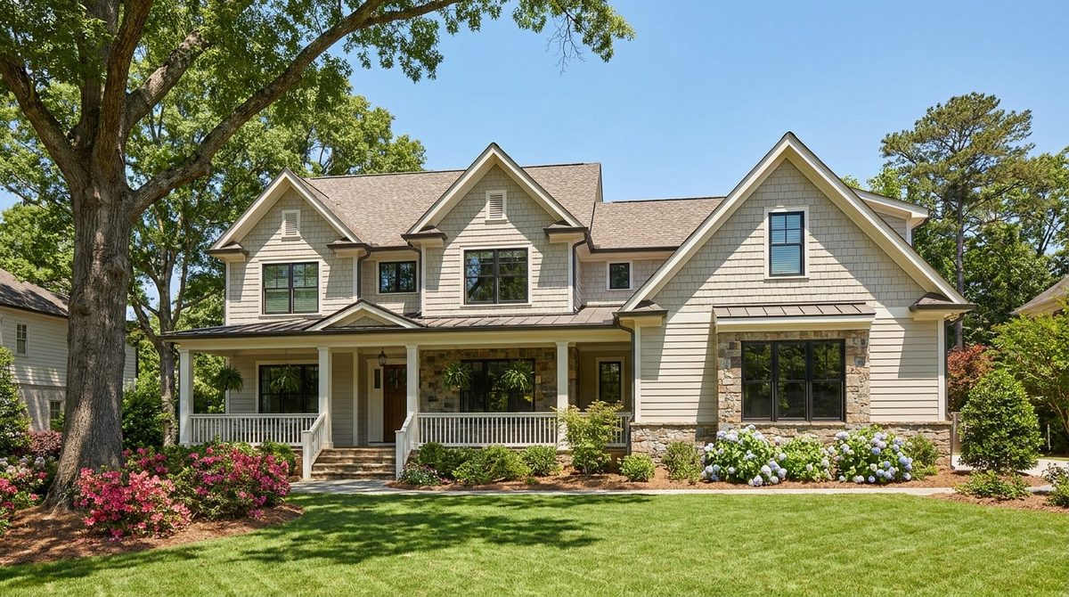 Atlanta residential brick home representative of the median $390K Fulton County sale price targeted by Opendoor and competing local cash buyers across the metro